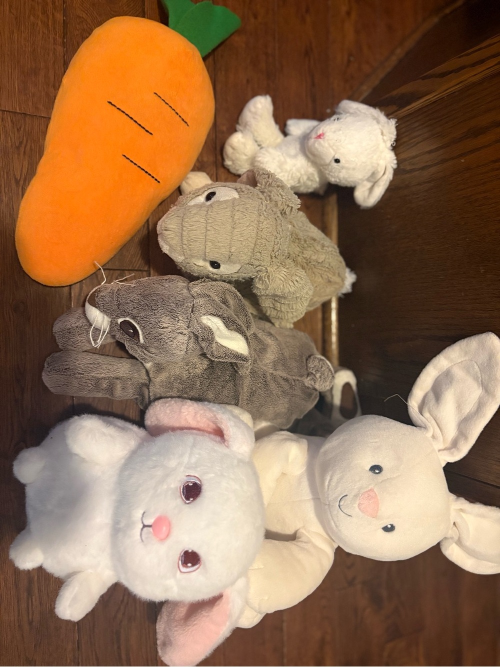 Plush Bunny and Animal Toy Set - White, Cream, Gray, Orange - Sing & Play